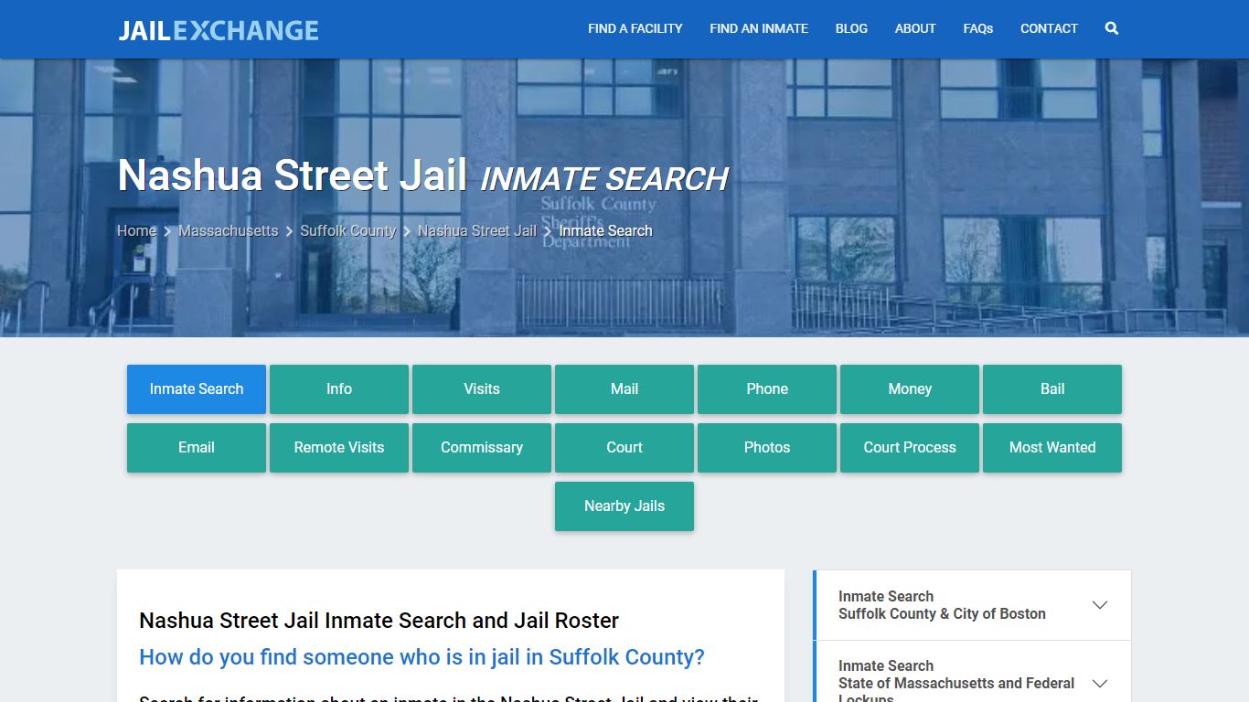 Inmate Search: Roster & Mugshots - Nashua Street Jail, MA