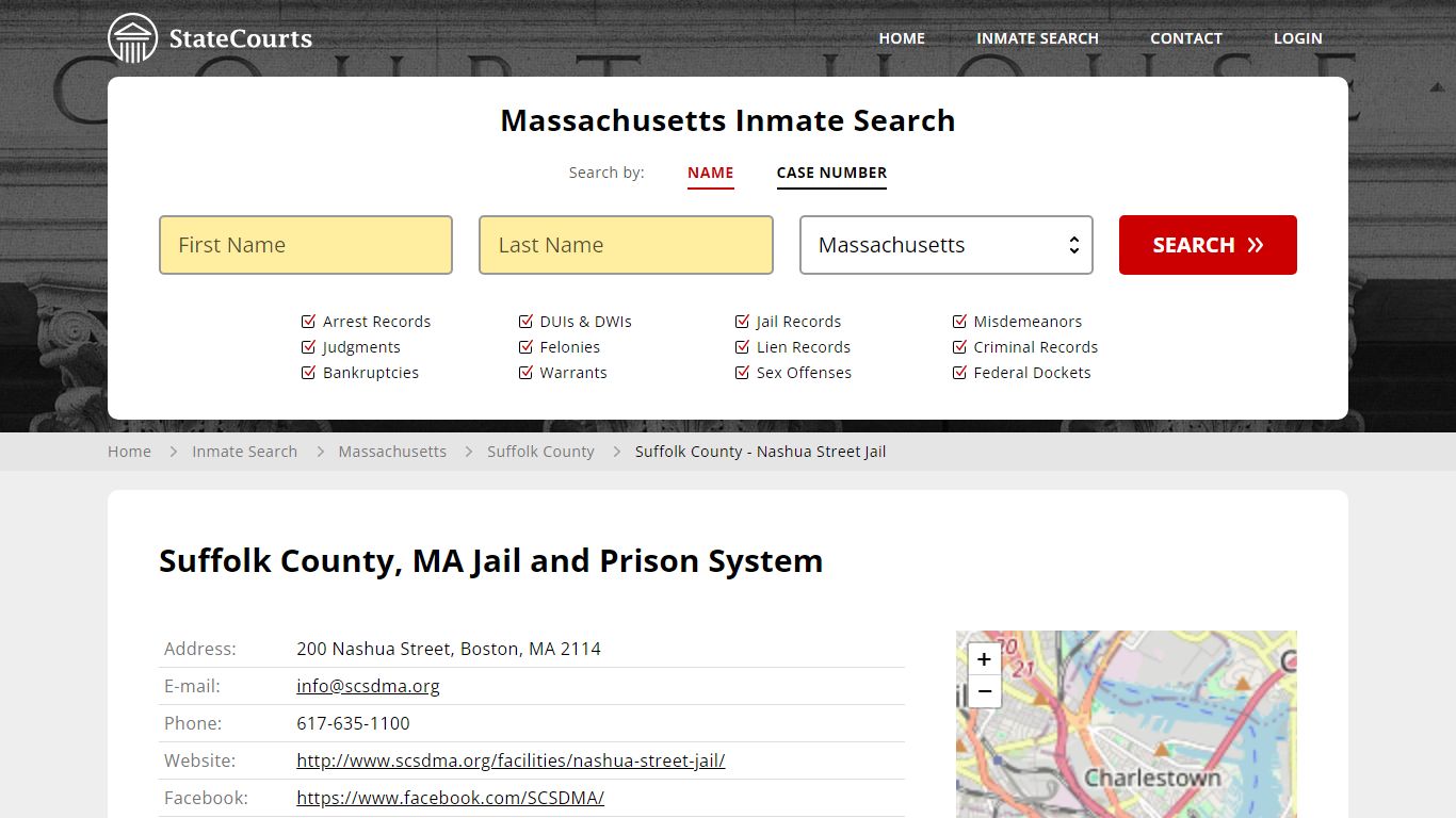 Suffolk County - Nashua Street Jail Inmate Records Search ...